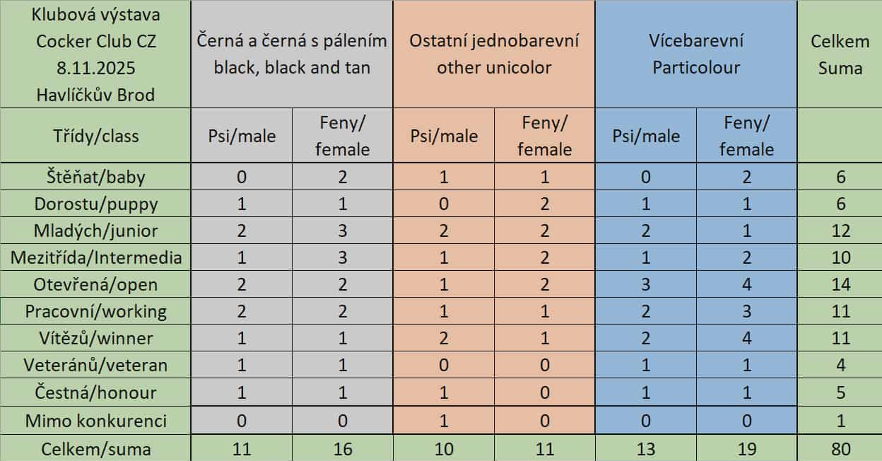 Statisika výstavy Havlíčkův Brod
